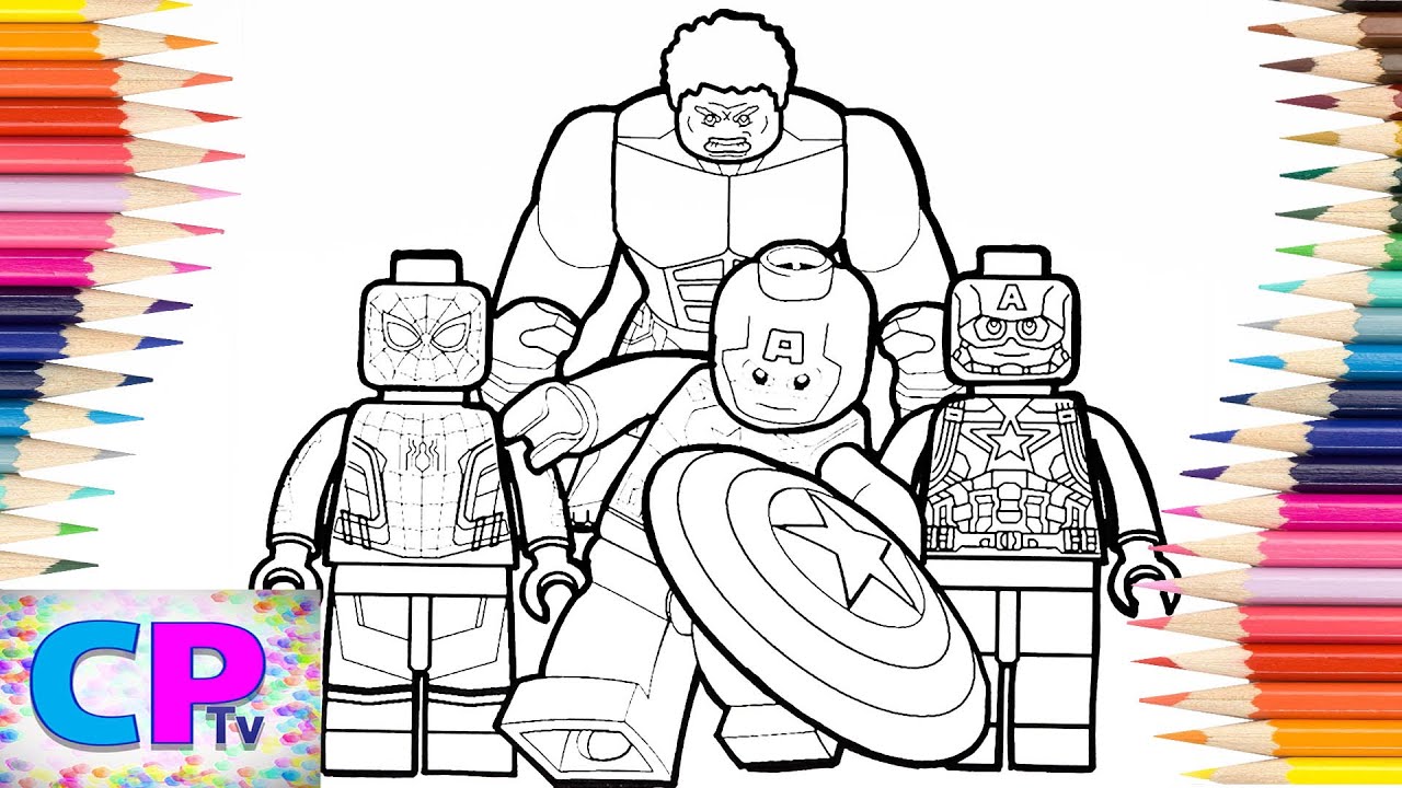 Avengers coloring pagesspideranhulkdouble caericancs usicunknown brain