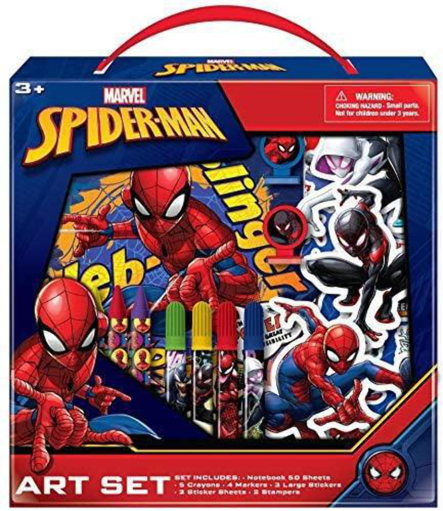Marvel avengers spiderman kids coloring art set