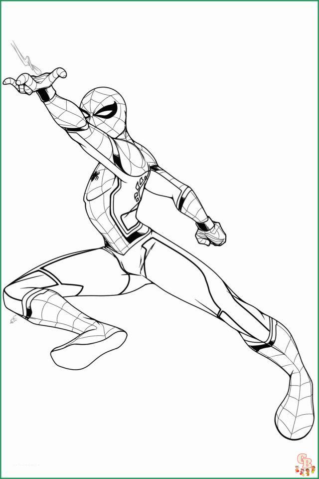 Epic adventures of iron spider in infinity war coloring pages