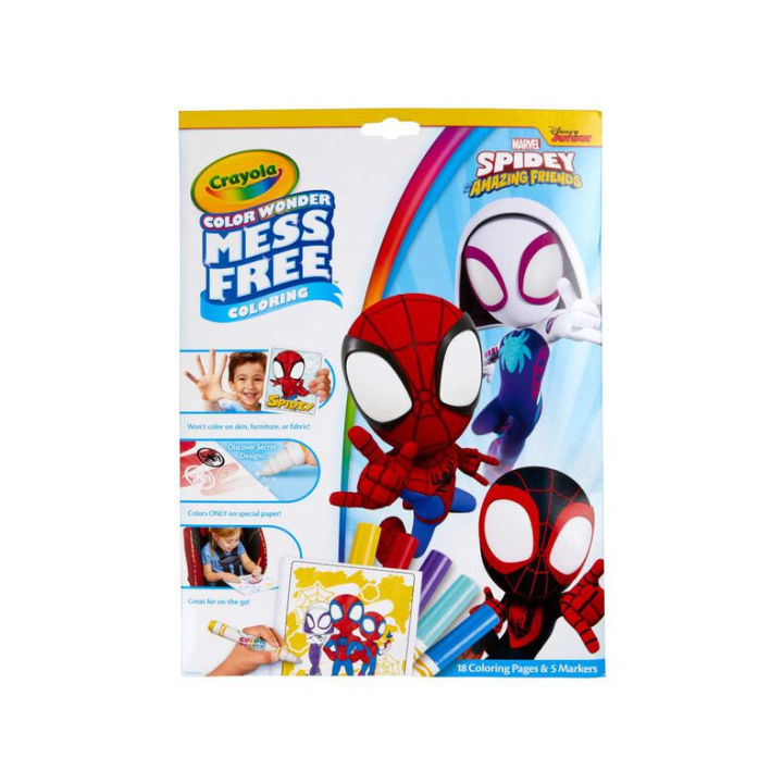 Crayola color wonder spiderman coloring pages mess free markers gift age up