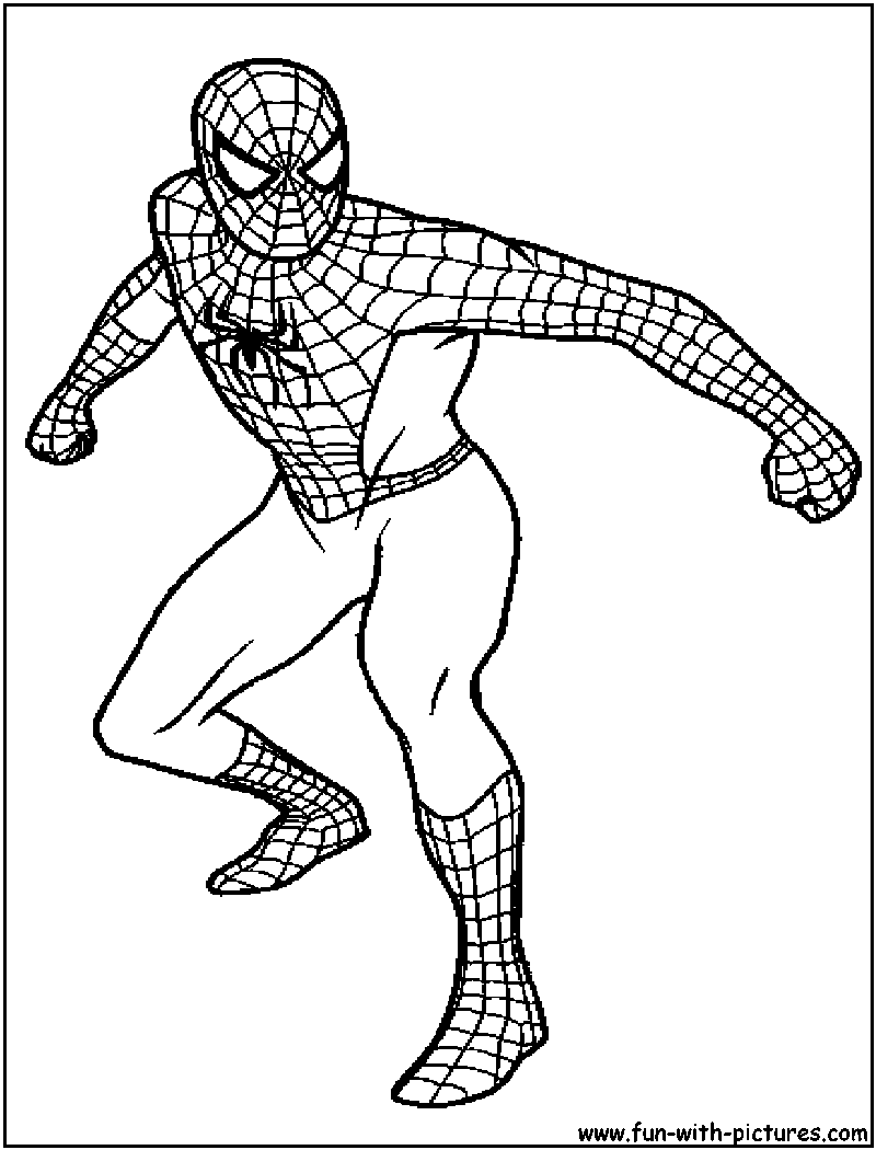 Spiderman friendorfoe coloring page