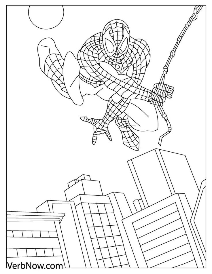 Cool spider man coloring page free printable superhero coloring pages superhero coloring coloring pages
