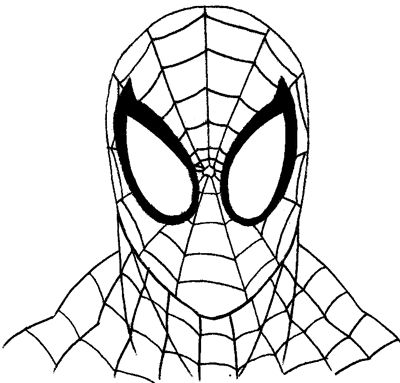Learn how to draw spidermans face in simple steps