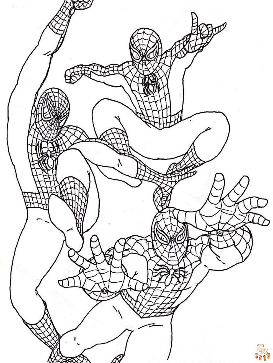 Explore our collection of printable spiderman coloring pages free