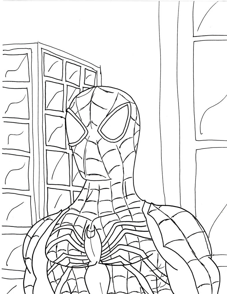 Spiderman coloring page by fbombheart on