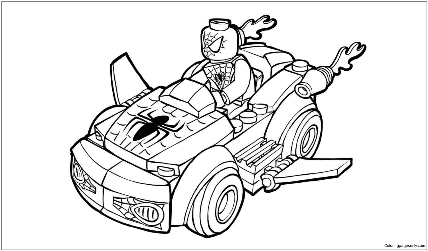 Lego spiderman coloring pages