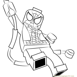 Lego spider coloring pages for kids