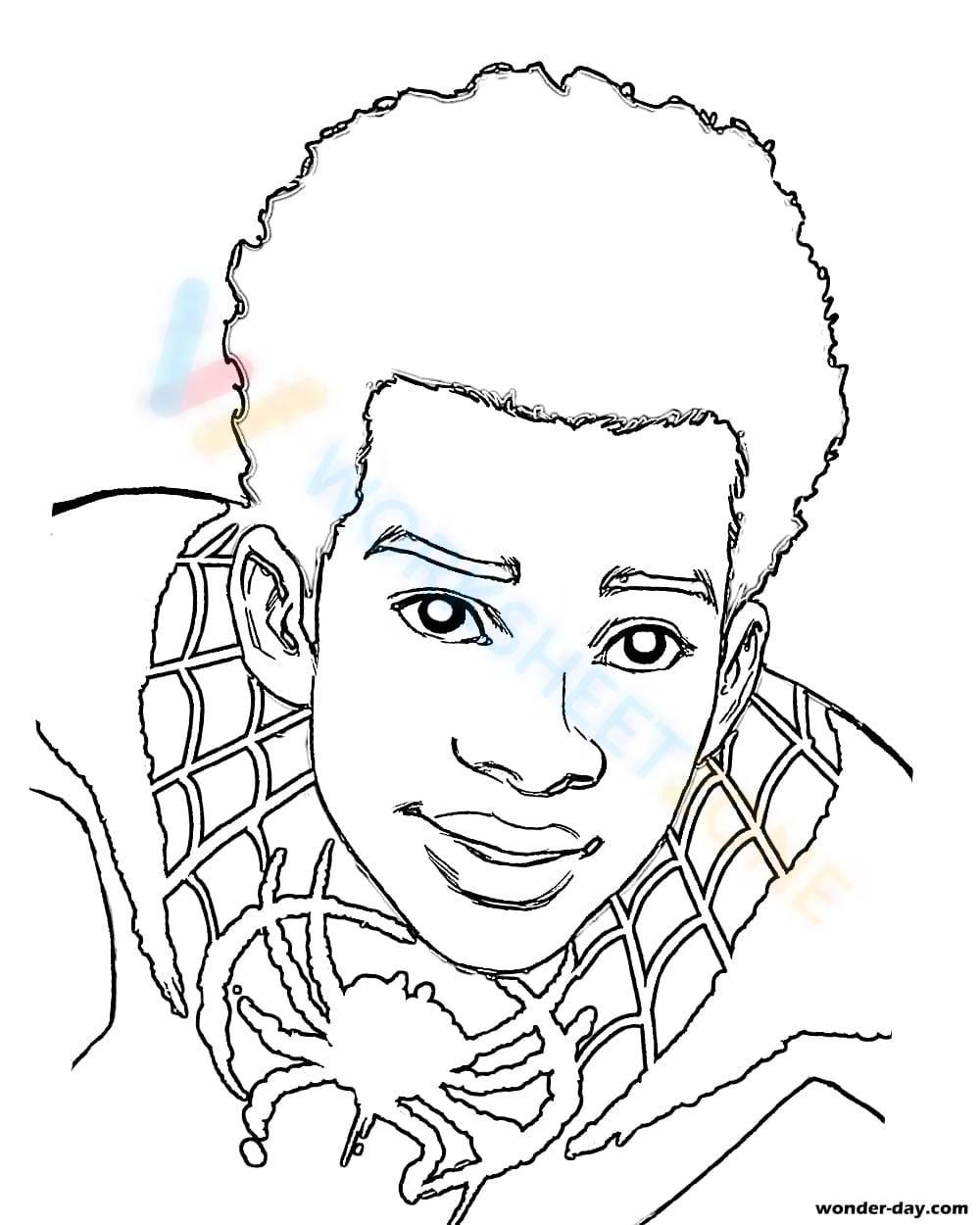 Miles morales spiderman worksheet