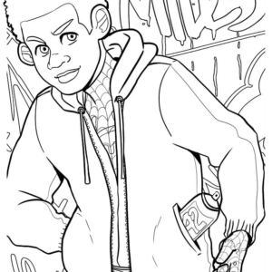Miles morales coloring pages printable for free download