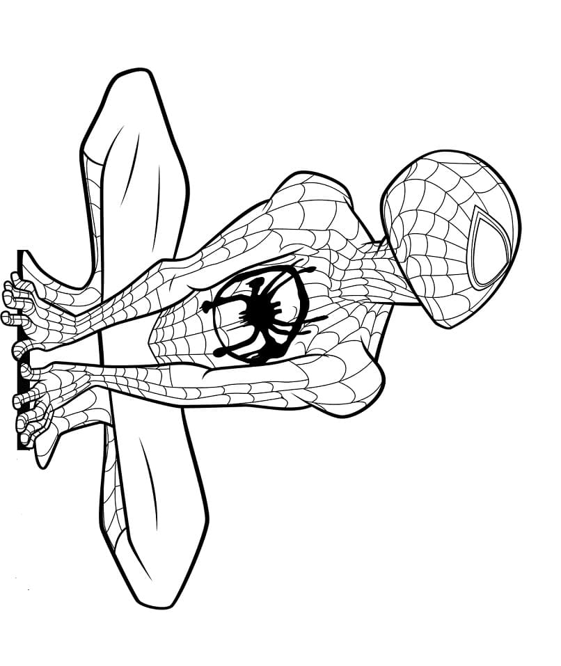 Printable miles morales coloring page