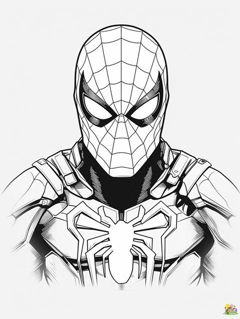 Spiderman coloring pages for kids