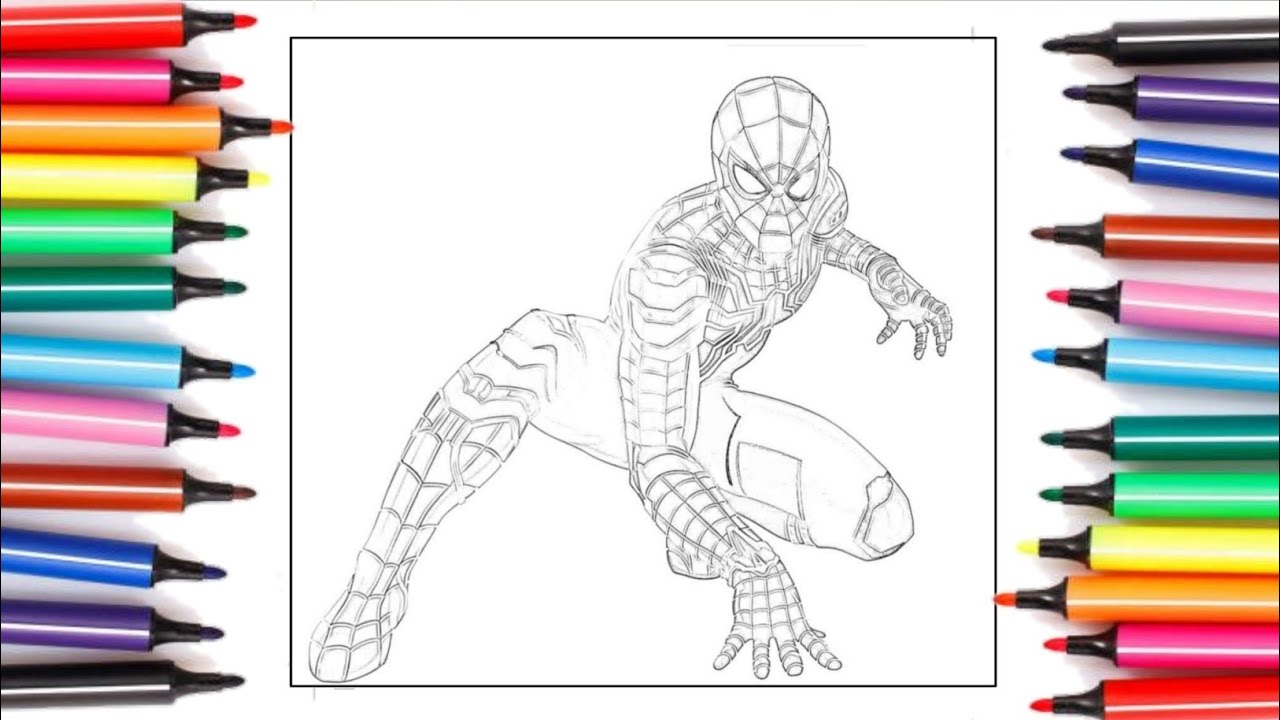 Spiderman no way home coloring pages rockstar kids