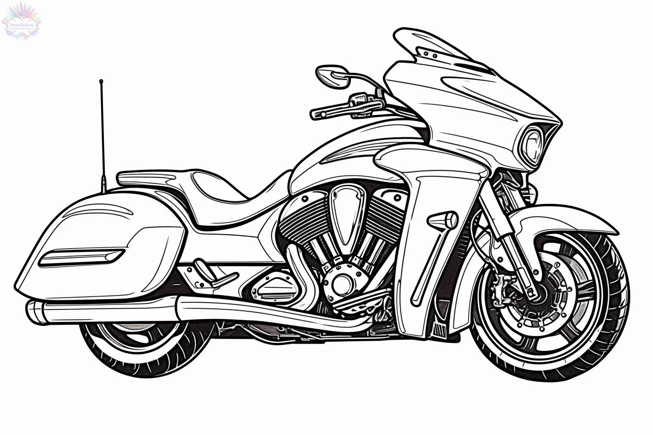 Motorcycle coloring pages