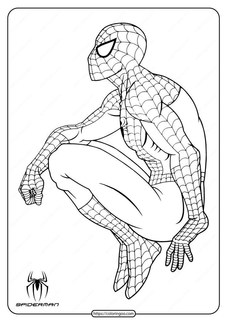 Marvel hero spiderman pdf coloring page spiderman coloring avengers coloring avengers coloring pages
