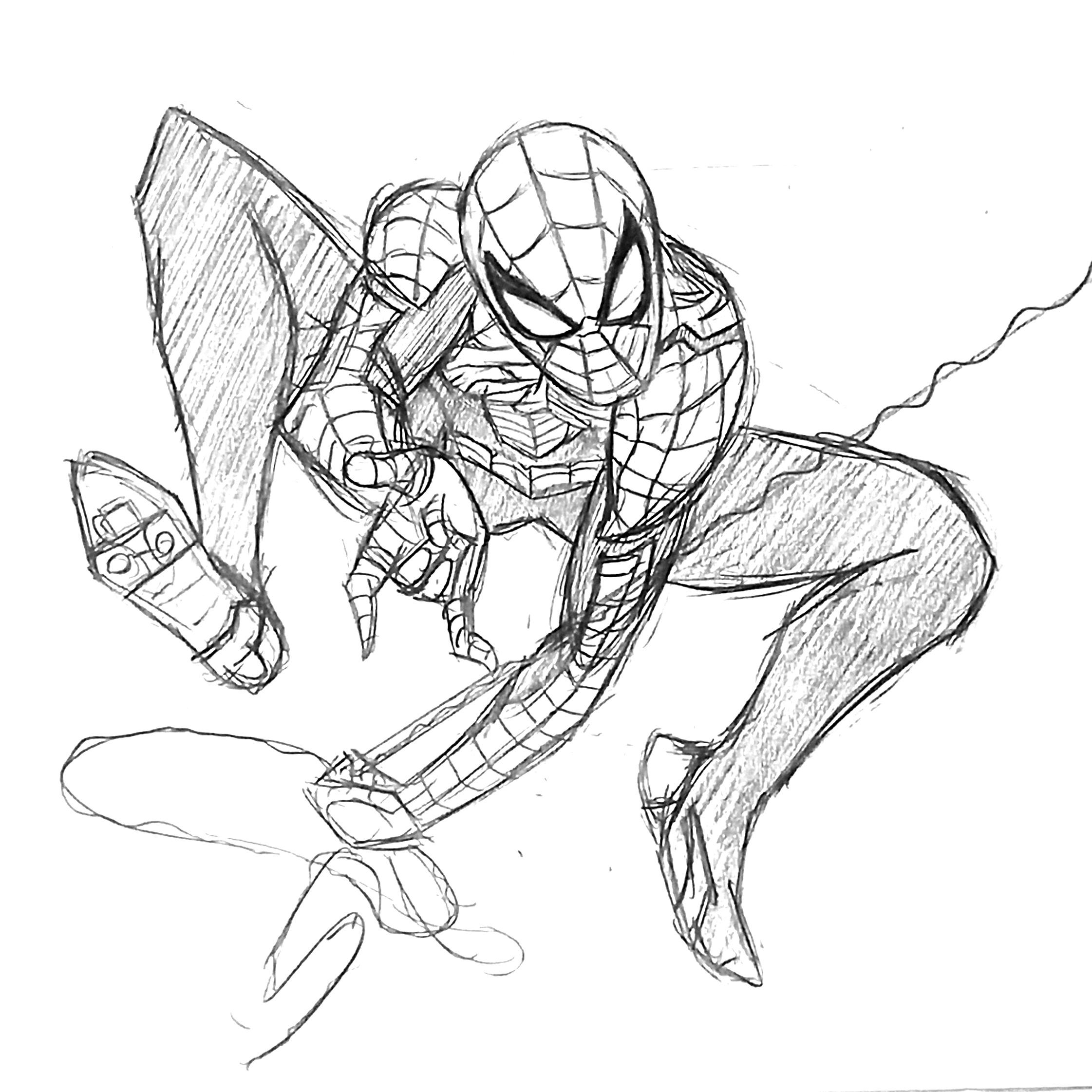Spider man anatomy practice spider man ps loading screen as reference rsketches