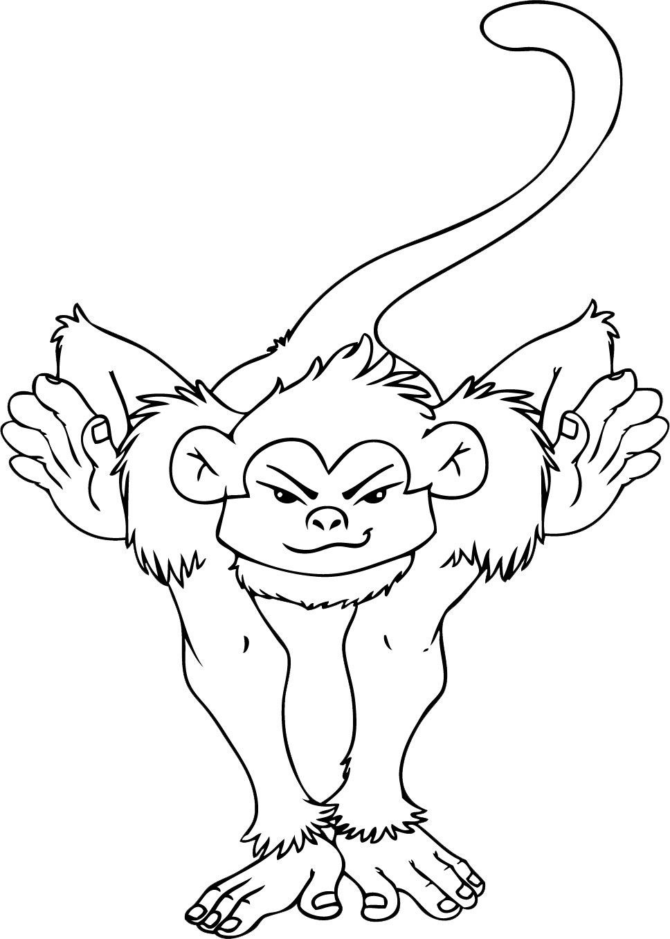 Free printable monkey coloring pages for kids