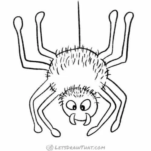 How to draw a spider â simple cartoon style