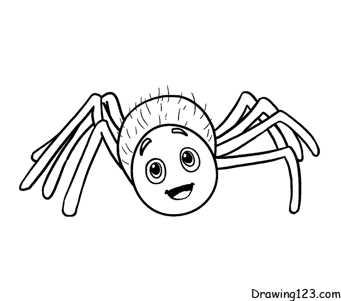 Spider drawing tutorial