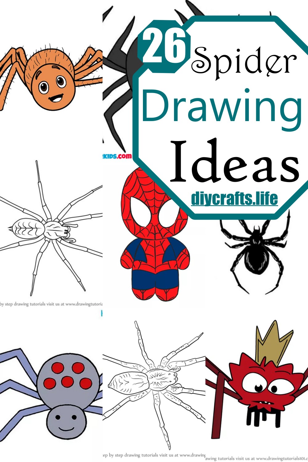 Spider drawing ideas