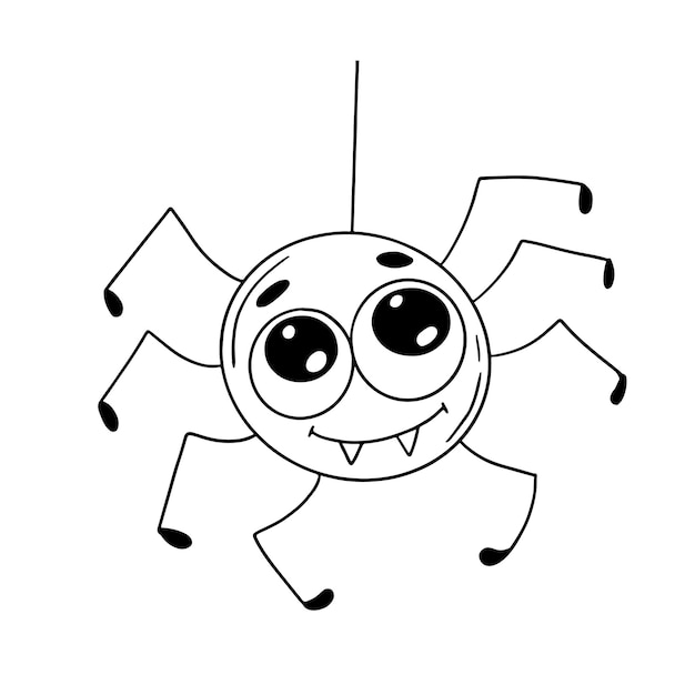 Spider drawing children vectors illustrations for free download