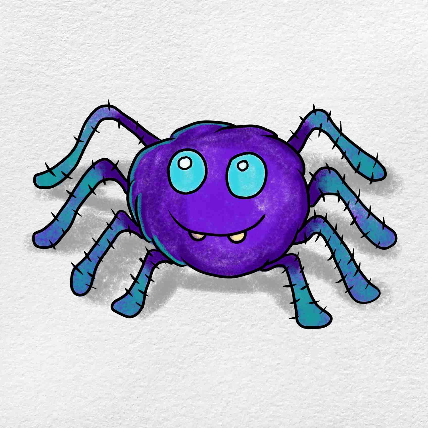 Spider drawing for kids