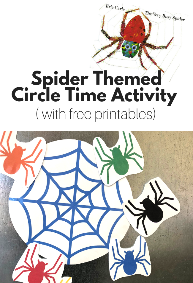Spider themed circle time activity with free printables