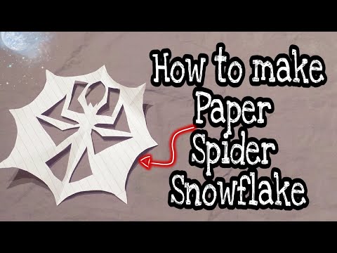 How to make paper spider snowflakeðcut paper into a spiderâïdiy spider craft