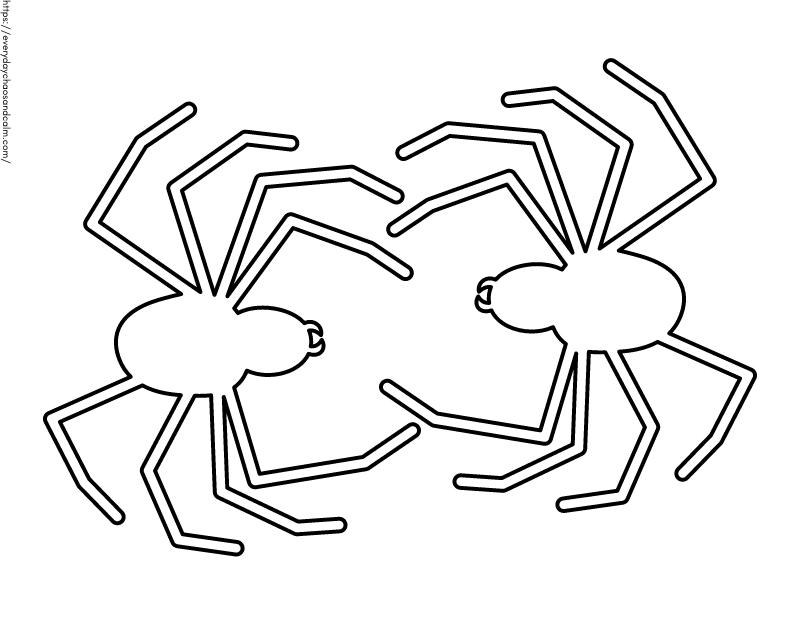 Free printable spider template and outlines
