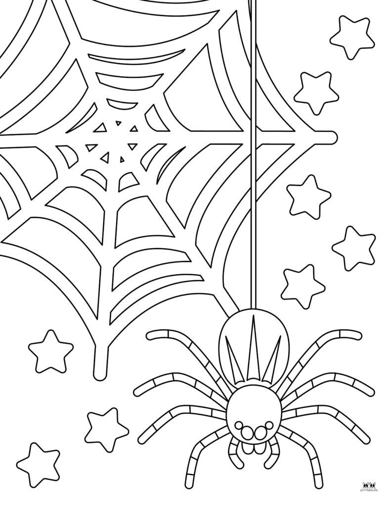 Halloween spider coloring pages