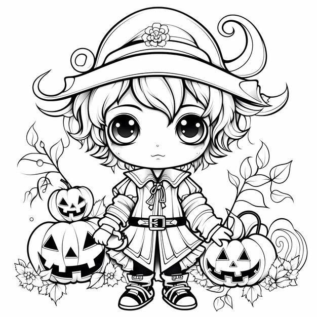 Premium ai image collection of simple vector monochrome spider cute halloween coloring page pattern style