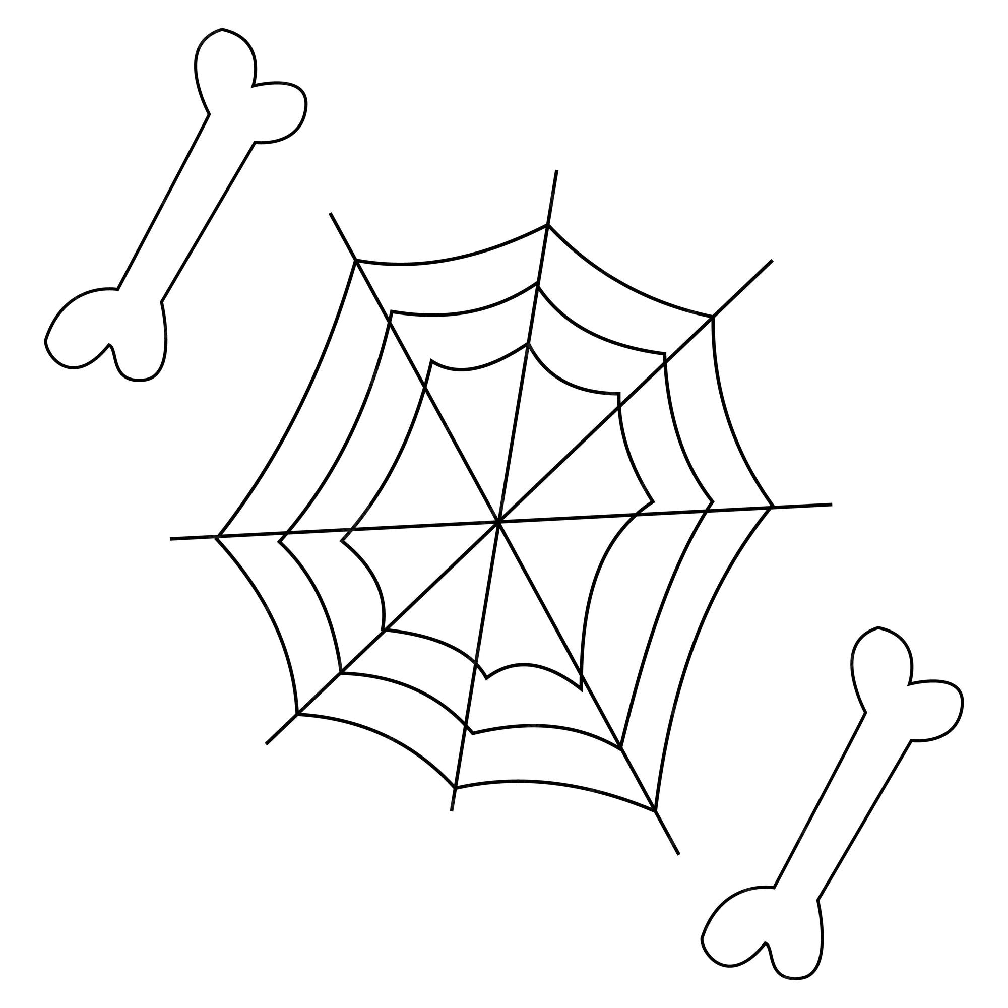 Premium vector halloween clipart outline spider web