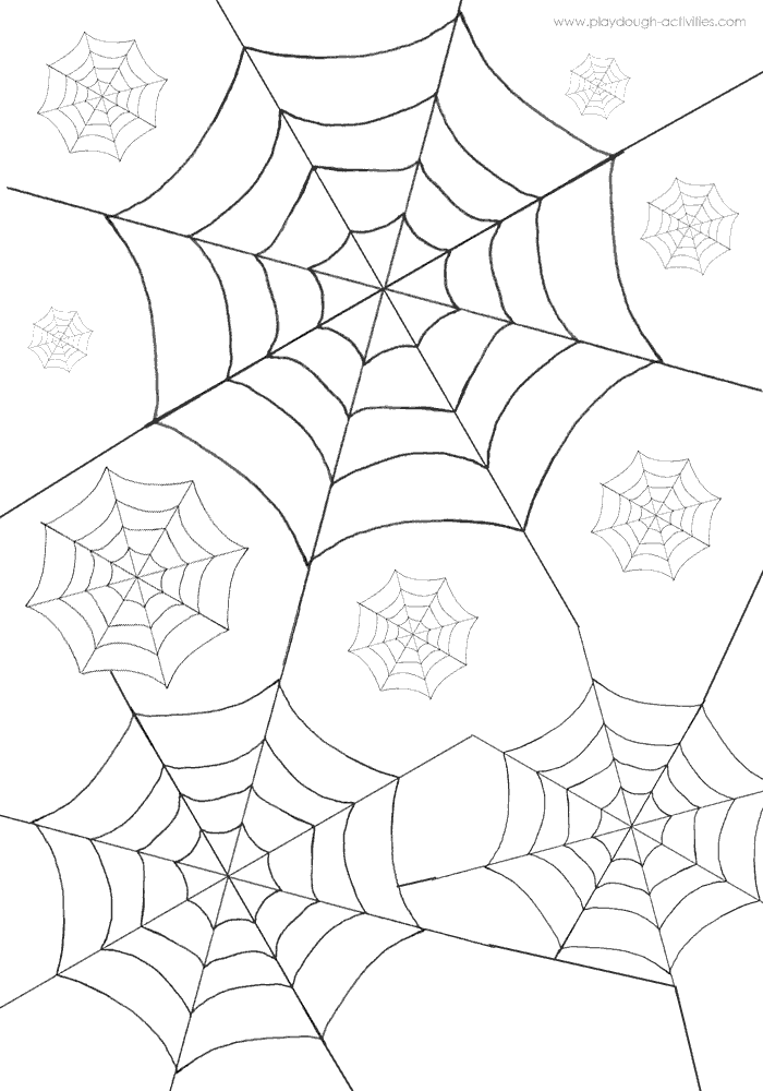Spiderwebs number counting activity sheet printable