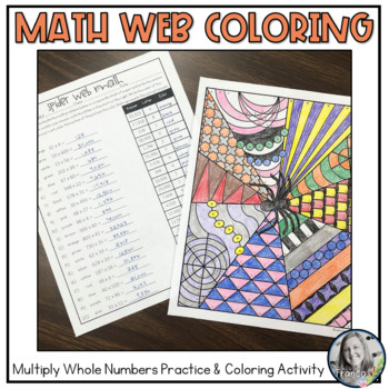 Th grade whole number multiplication coloring review by count on kupe