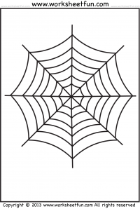 Spider web coloring â one halloween worksheet free printable worksheets â