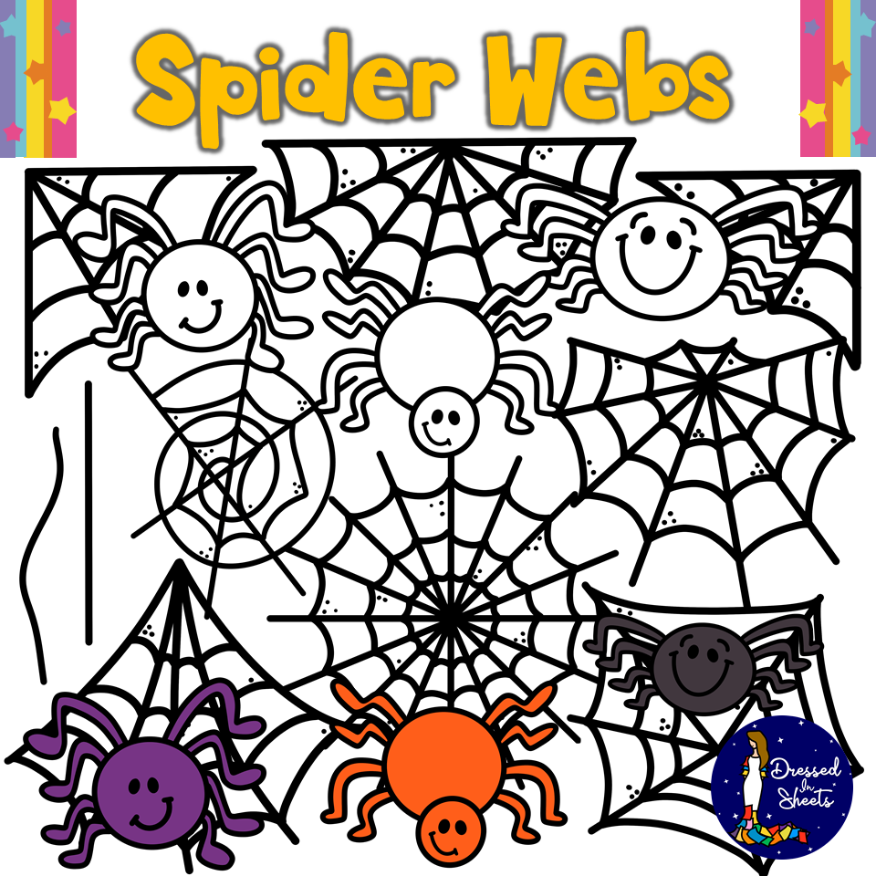 Spider webs clip art made by teachers