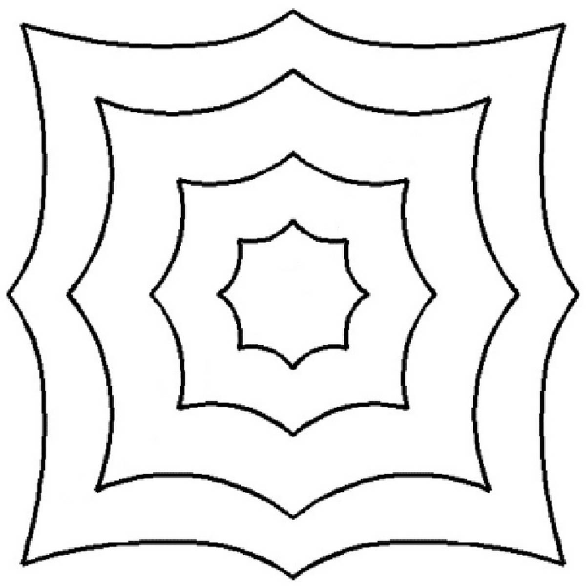 Spider web quilting stencil