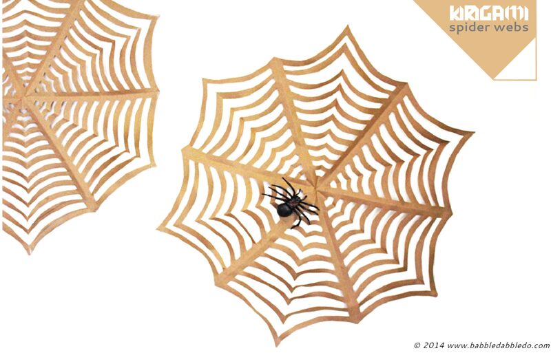 Ways to make kirigami spider webs for halloween