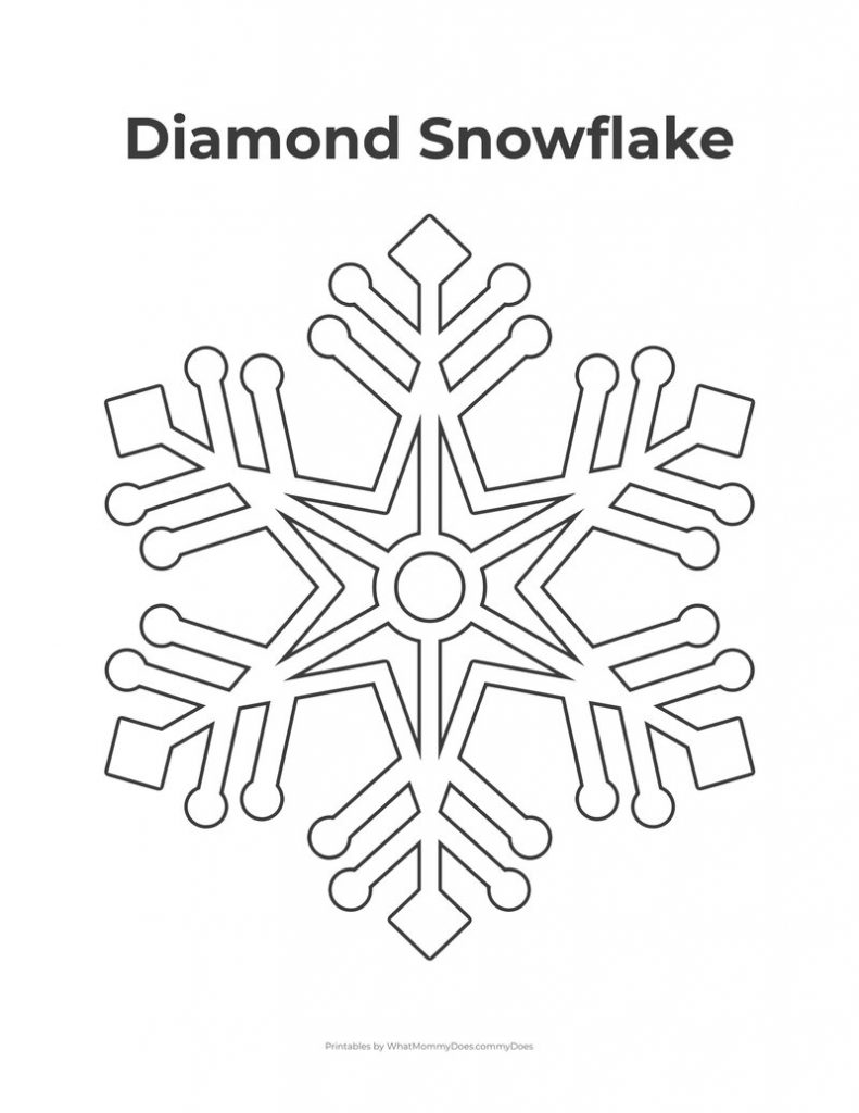 Free printable snowflake templates â large small stencil patterns