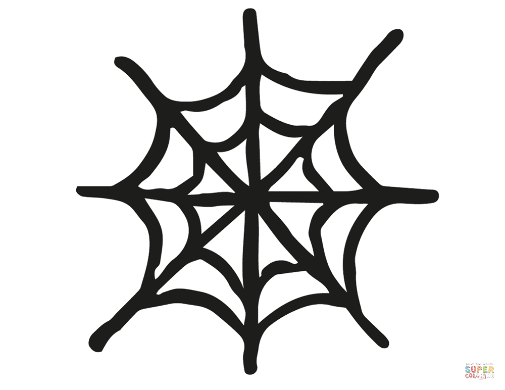 Halloween spider web coloring page free printable coloring pages