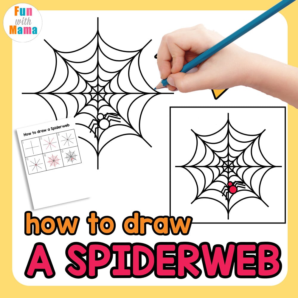 How to draw a spider web