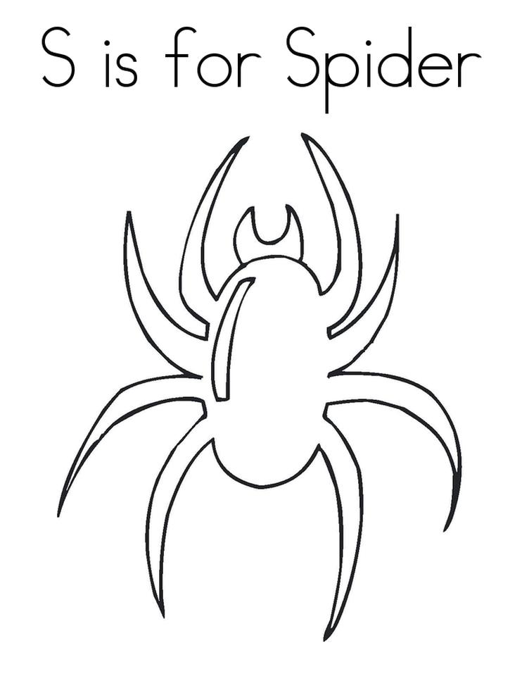 Free printable spider coloring pages