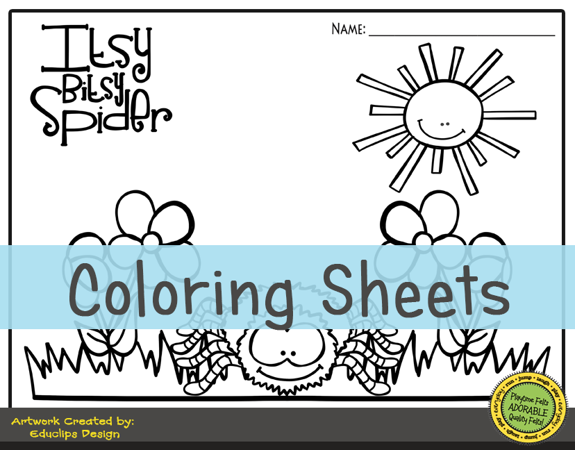 Itsy bitsy spider storytime activities for preschool