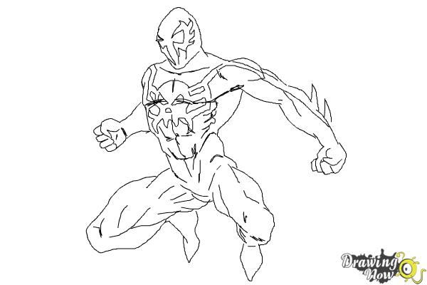 How to draw spiderman