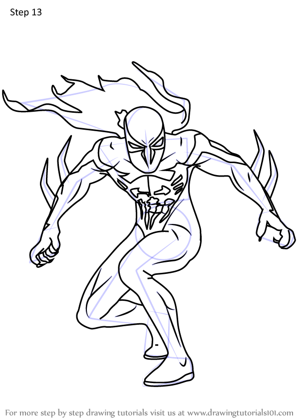 How to draw spider