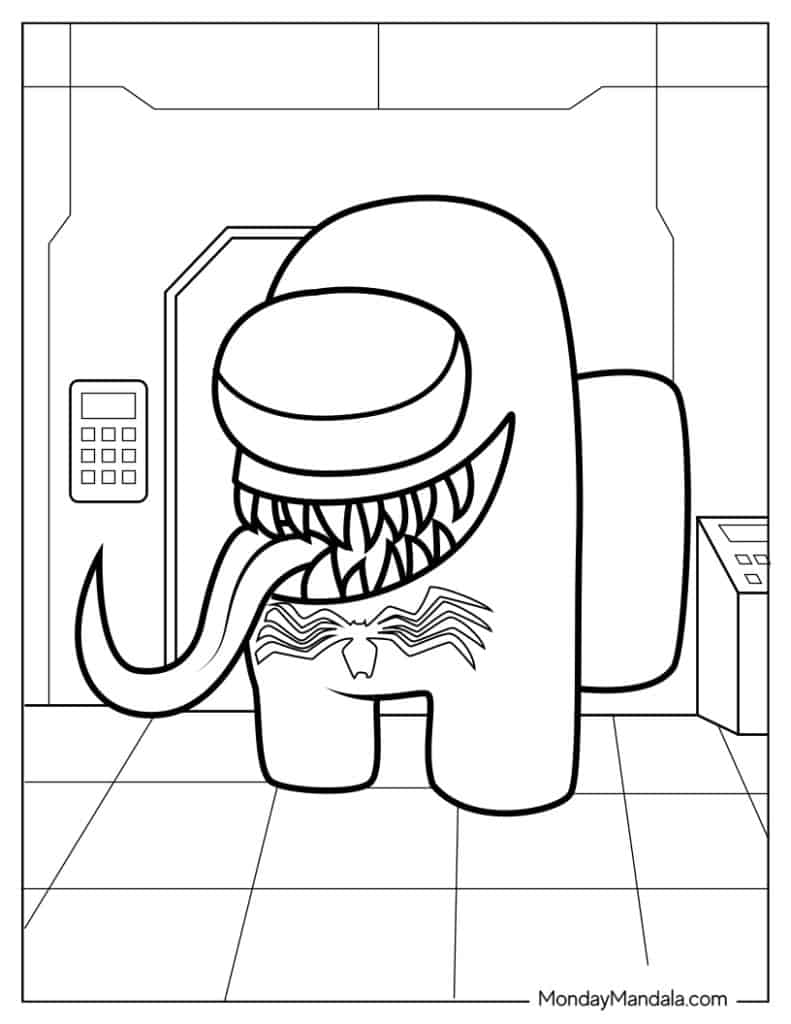 Venom coloring pages free pdf printables