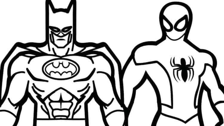 Batman and spiderman coloring pages spiderman coloring avengers coloring pages batman coloring pages