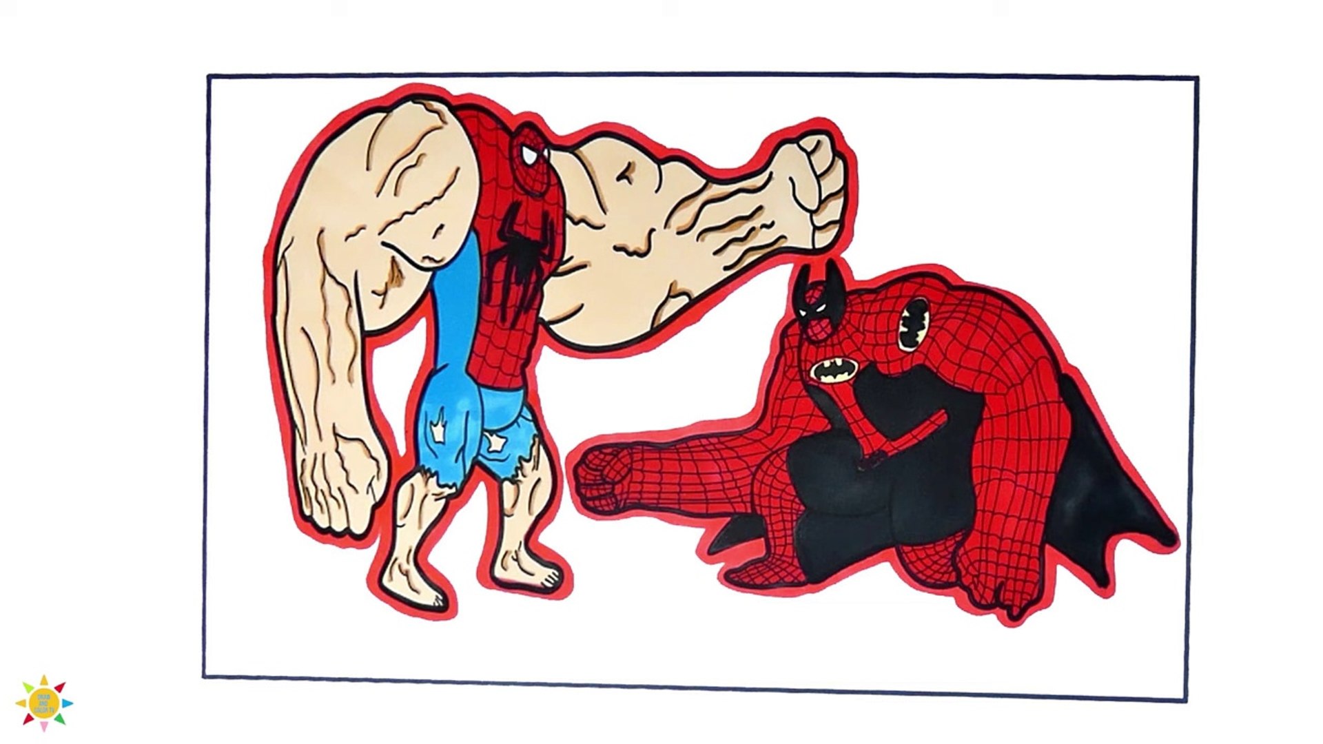 Mutant spiderman vs mutant batman coloring pages