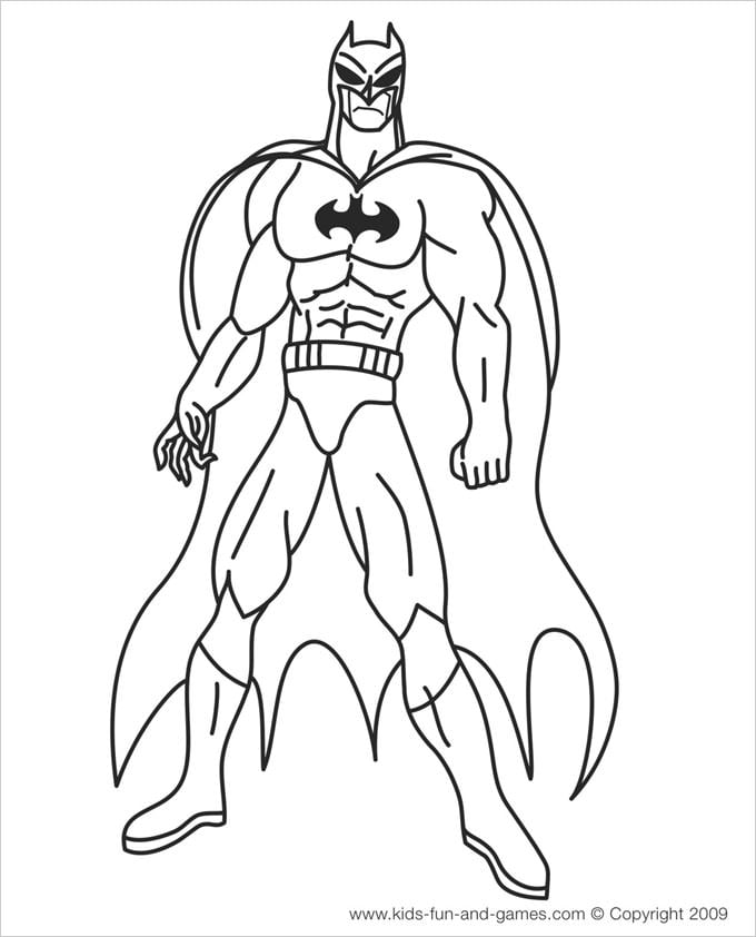 Superhero coloring pages