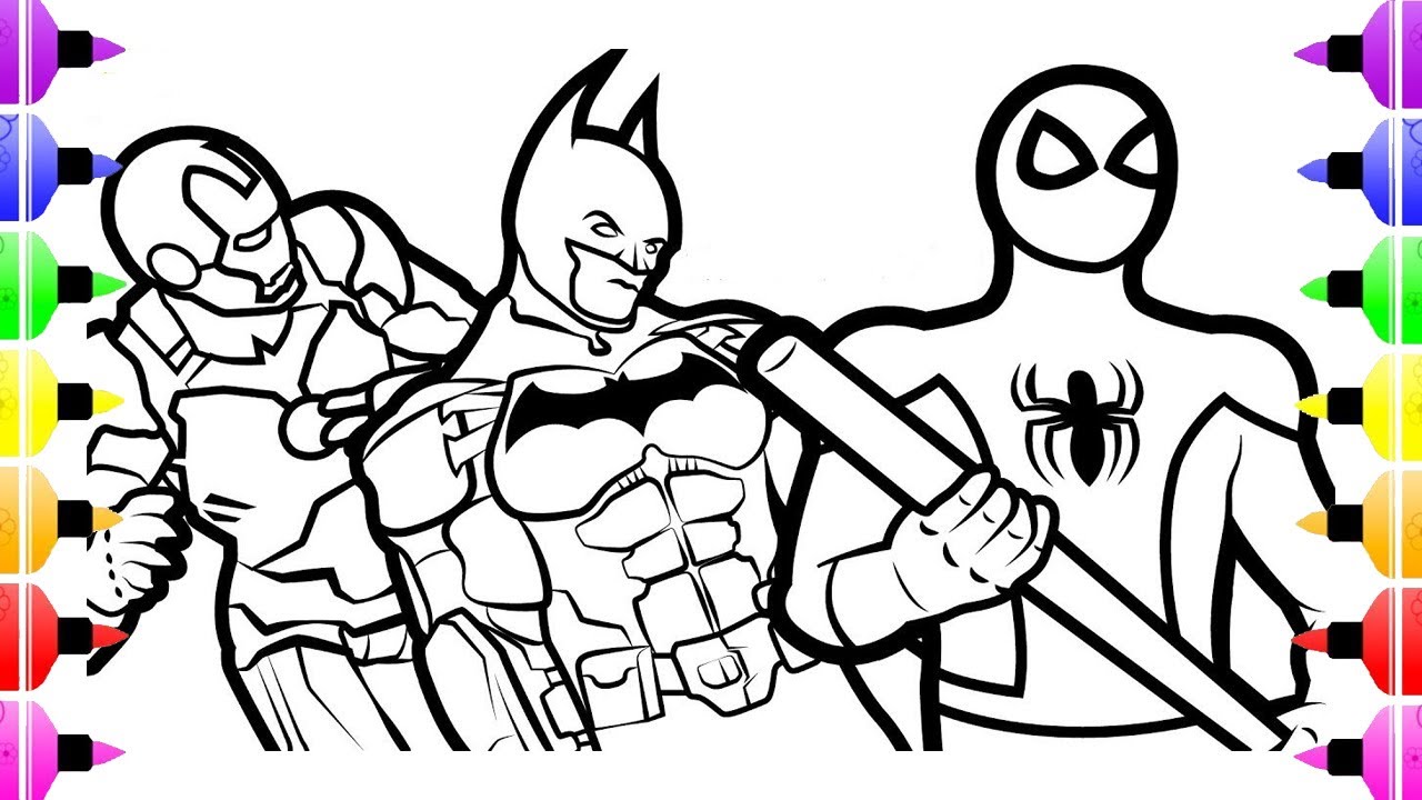 Avengers coloring pages spideran coloring pages batan coloring pages iron an coloring pages