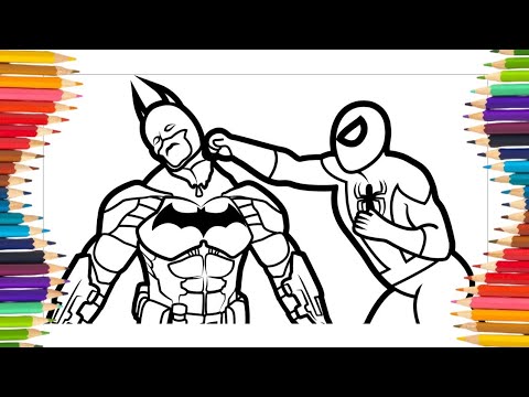 Spiderman vs batman spiderman batman coloring pages